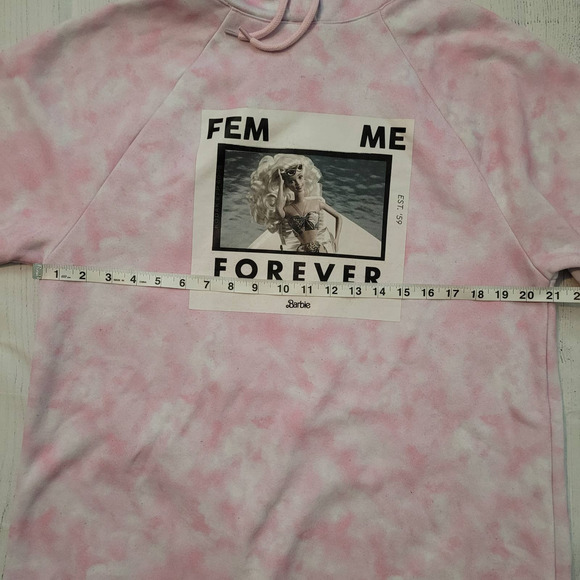 Barbie x Skinny Dip Pink Tie Dye Femme Forever Hoodie -Size:	8 - Picture 4 of 7